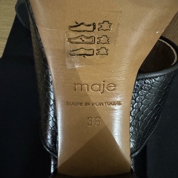 Maje Black Sandals with Crystal Buckles - Picture 5 of 6